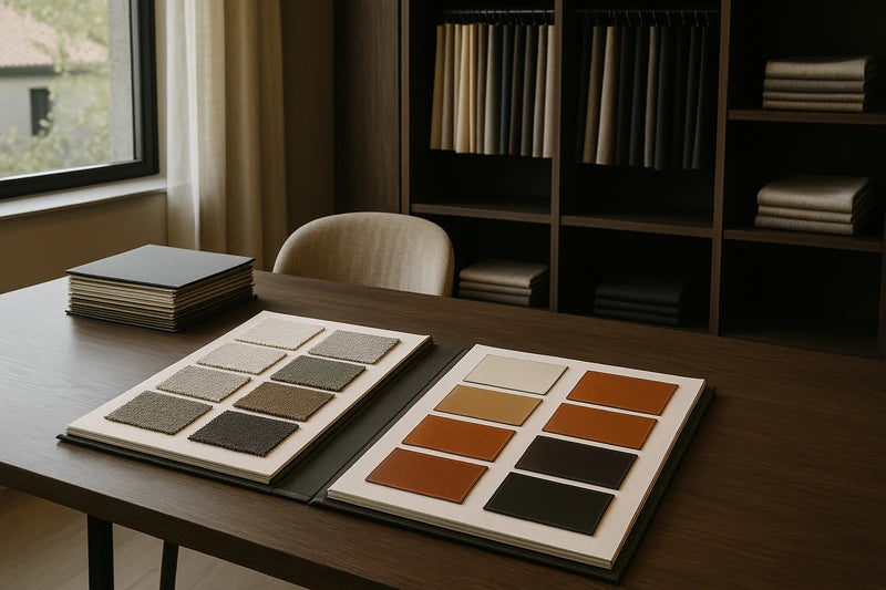 Fabric and leather swatch books