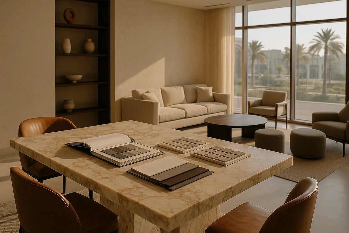 Villa Glory showroom material consultation